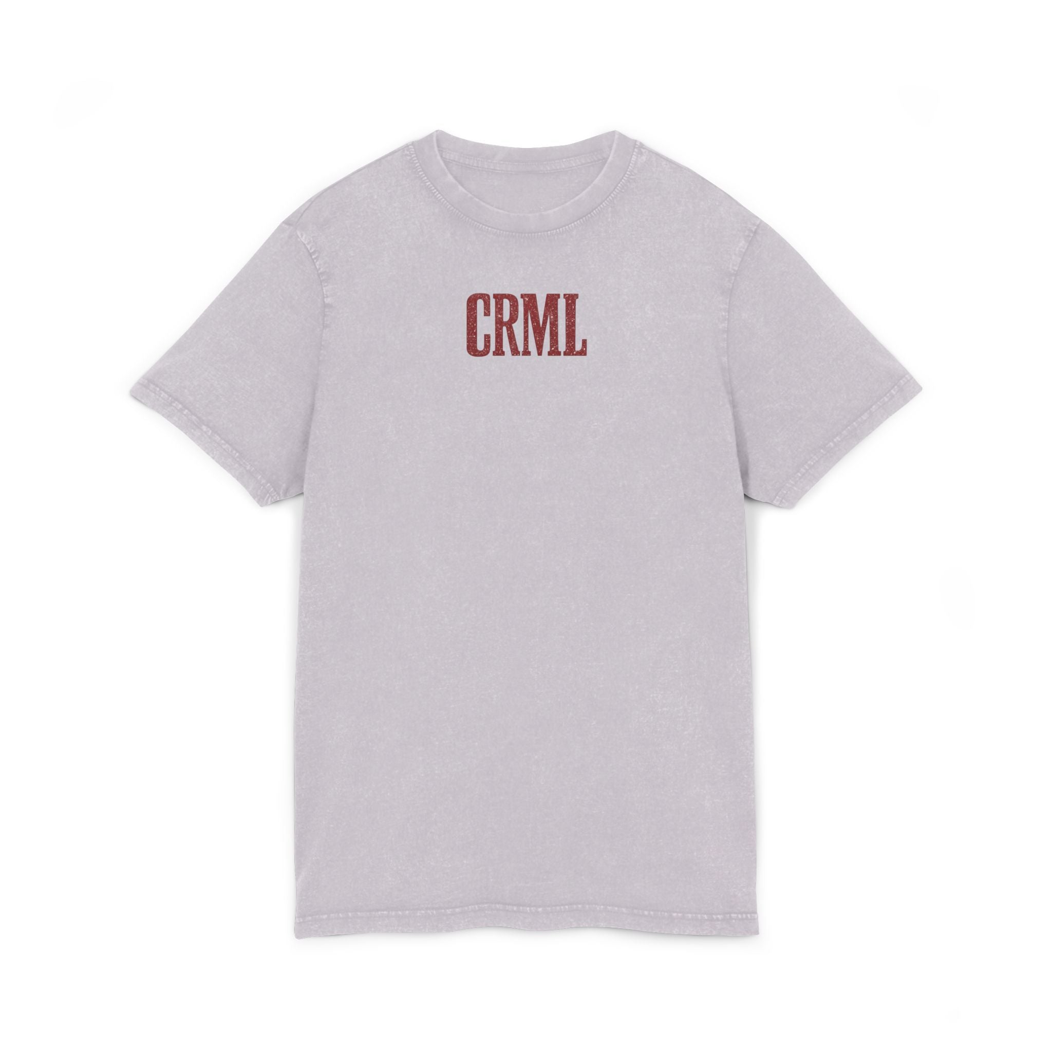 Acid-Wash Tee — 'CRM L' Front & 'Stay Rare' Leopard Floral Graphic