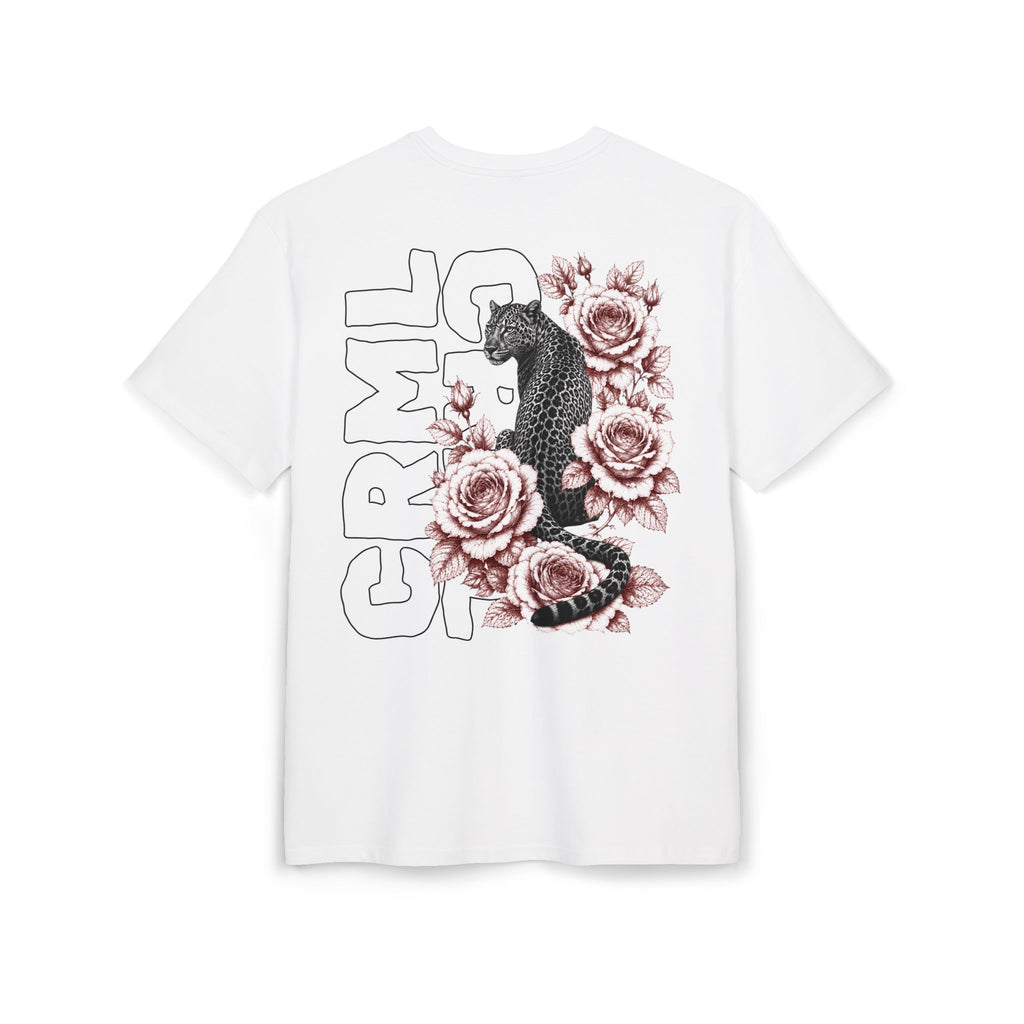 Leopard & Rose Oversized Tee – Floral Panther Graphic T-Shirt