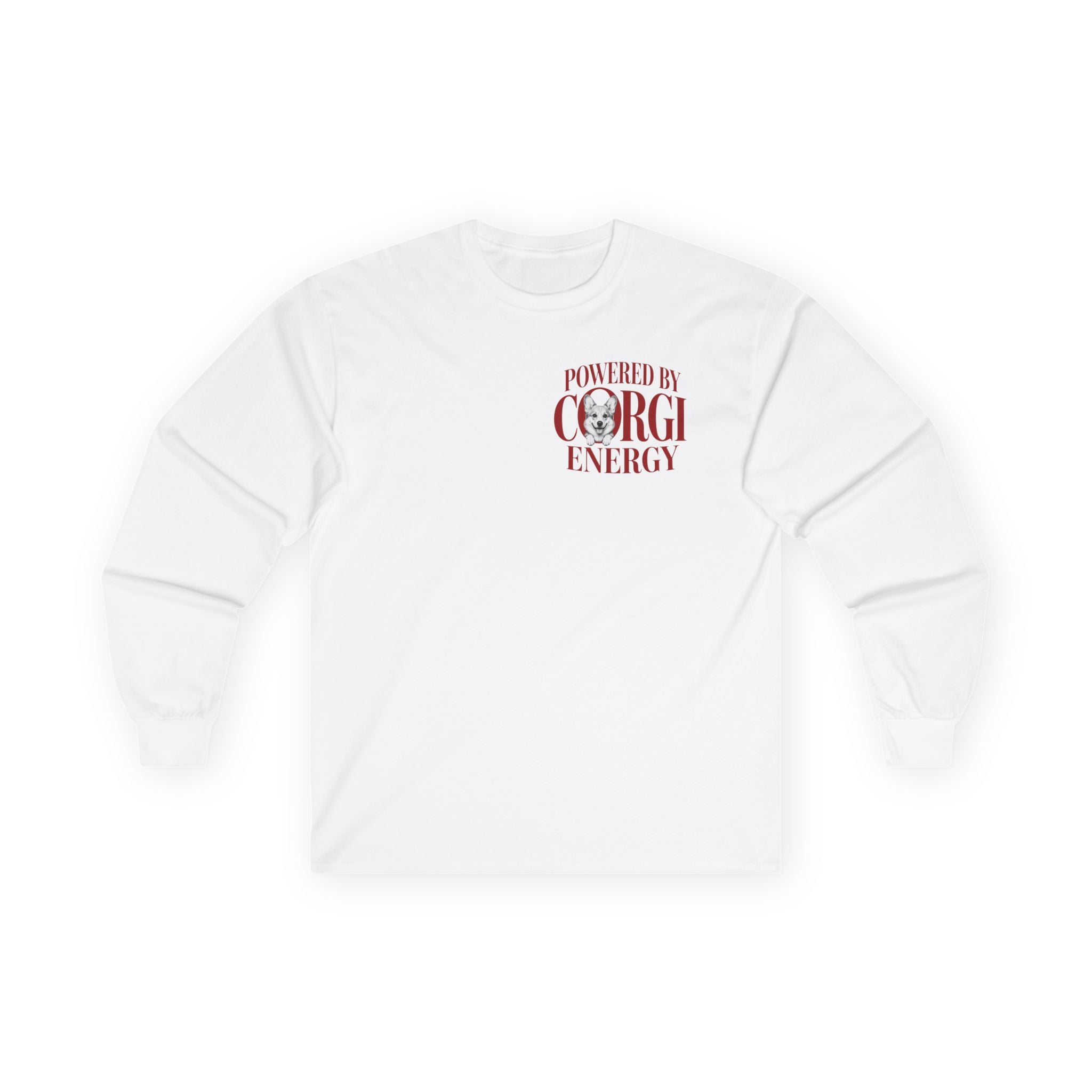 Long Sleeve Tee — "Powered by Corgi Energy"