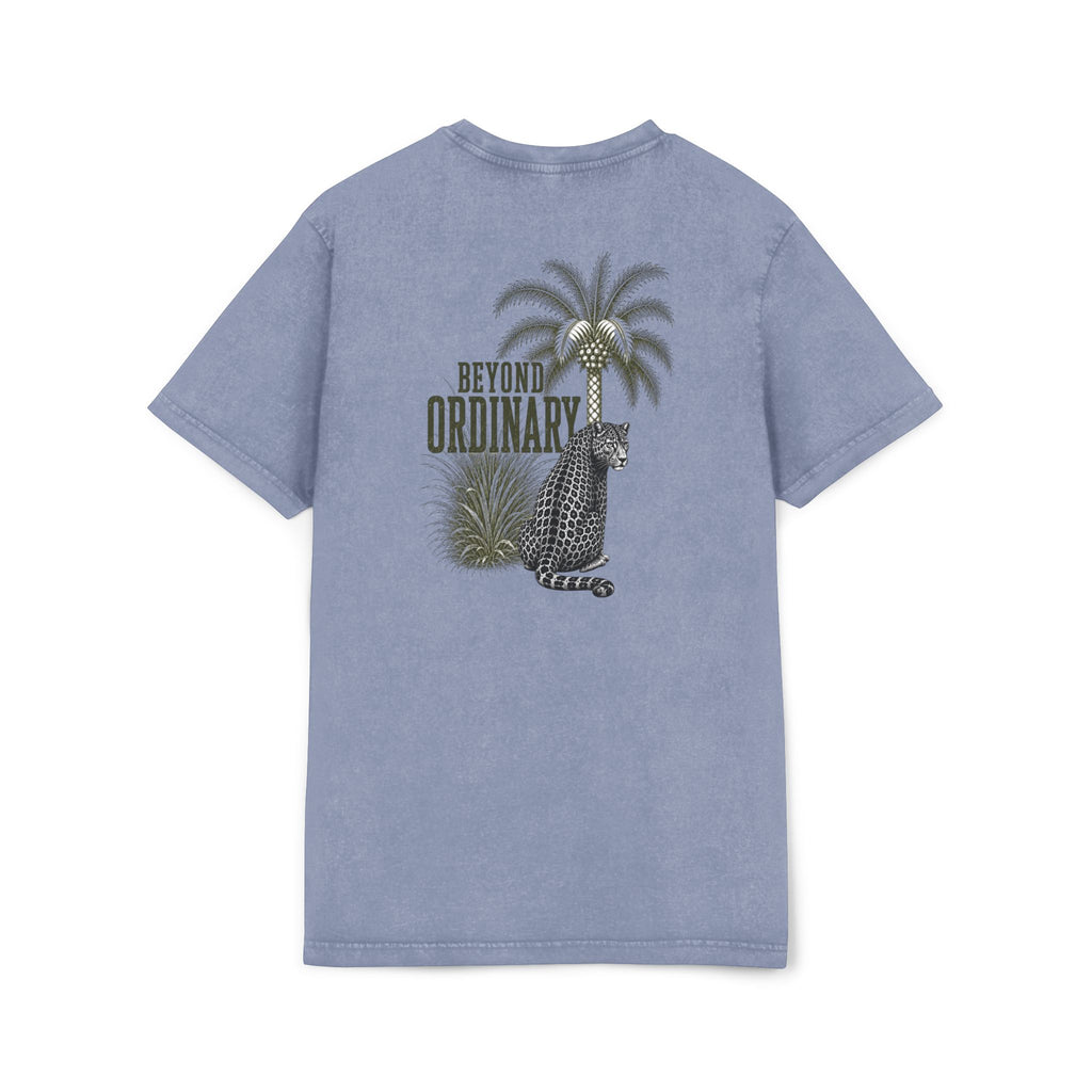 Beyond Ordinary Acid Wash Tee — CRML Leopard Graphic Shirt