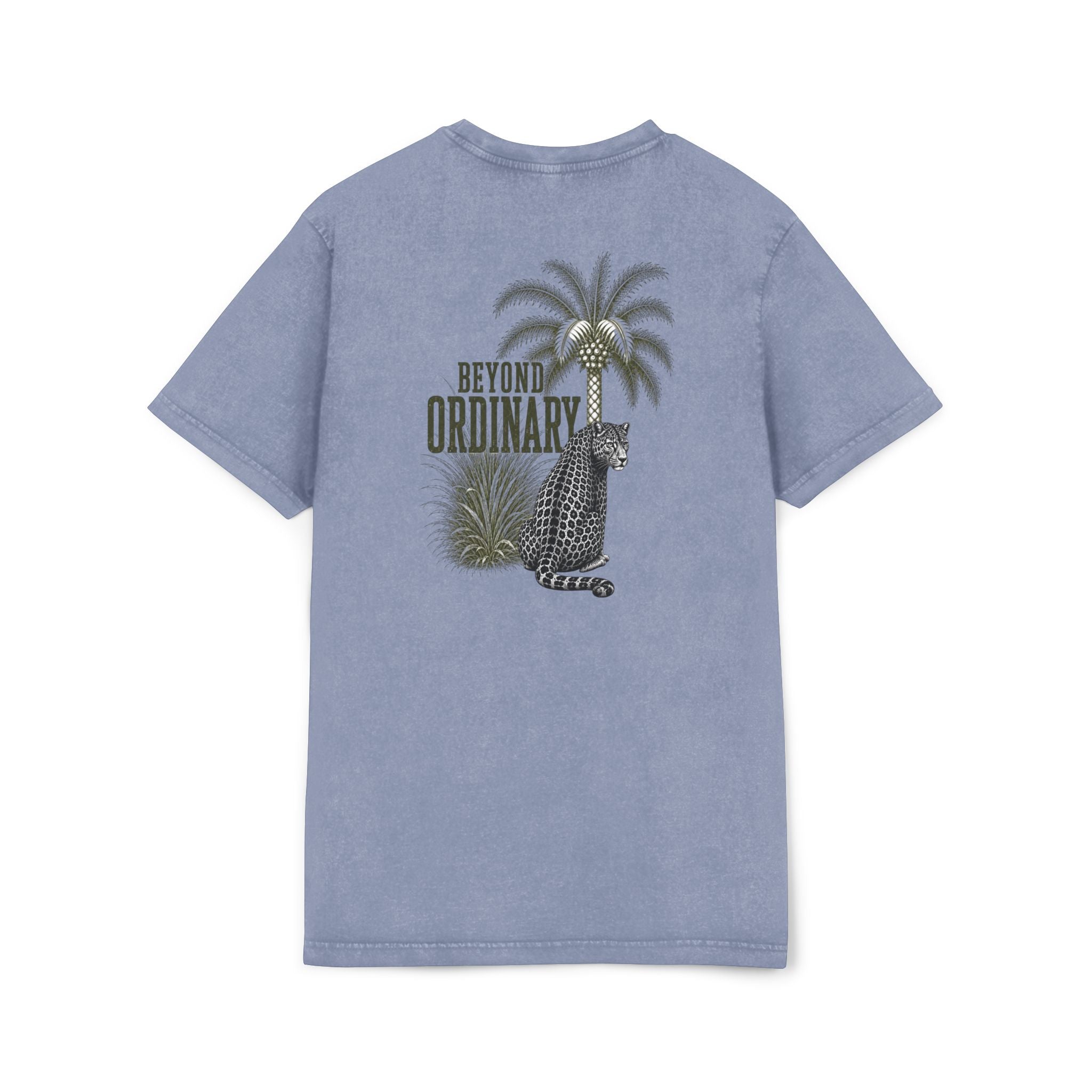 Beyond Ordinary Acid Wash Tee — CRML Leopard Graphic Shirt