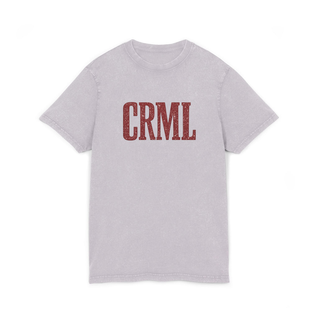 Acid Washed Round Neck Tee