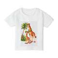 Toddler T-Shirt — Vintage Tropical Giraffe Family Kids Tee