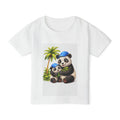 Toddler T-Shirt — Cute Panda Family Design (Mom & Baby Pandas with Blue Caps)
