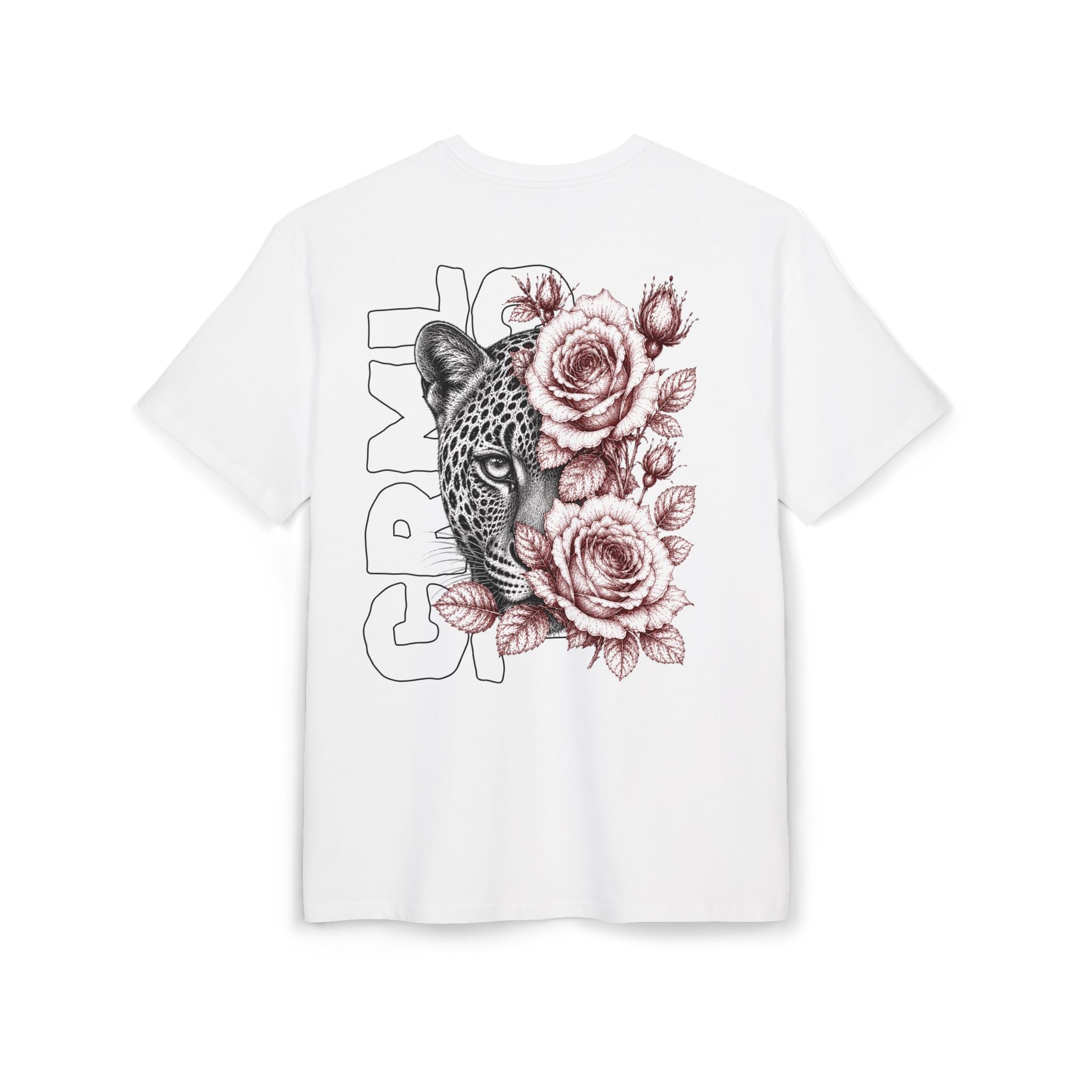 Graphic Tee — "I Choose Me" Leopard & Roses Oversized T-Shirt