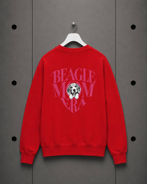 Beagle Mom Long Sleeve Tee — Pink Heart Dog Mom Shirt