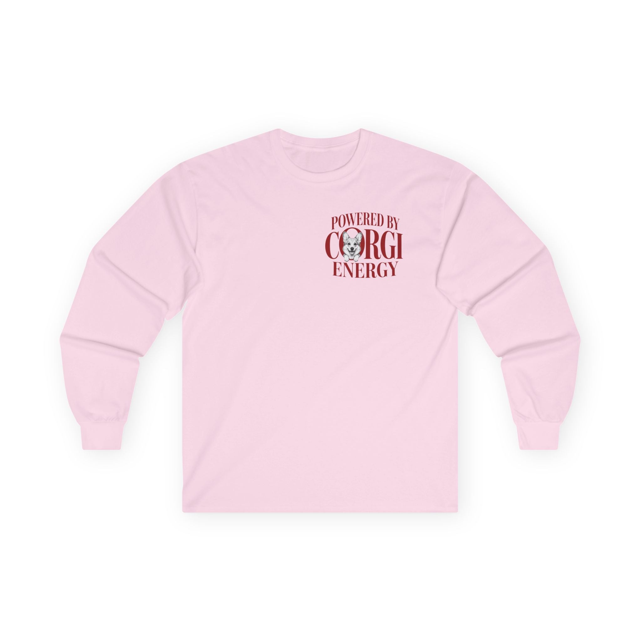 Long Sleeve Tee — "Powered by Corgi Energy"
