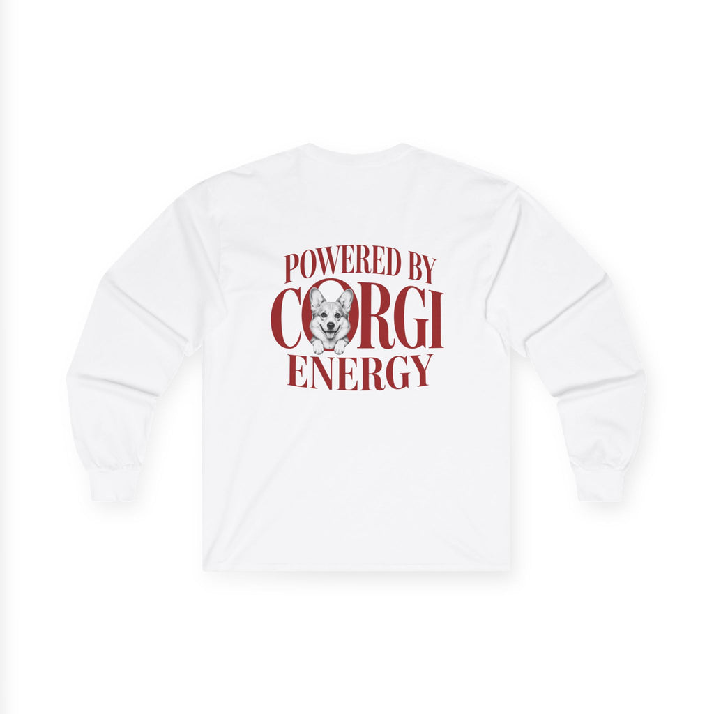 Long Sleeve Tee — "Powered by Corgi Energy"