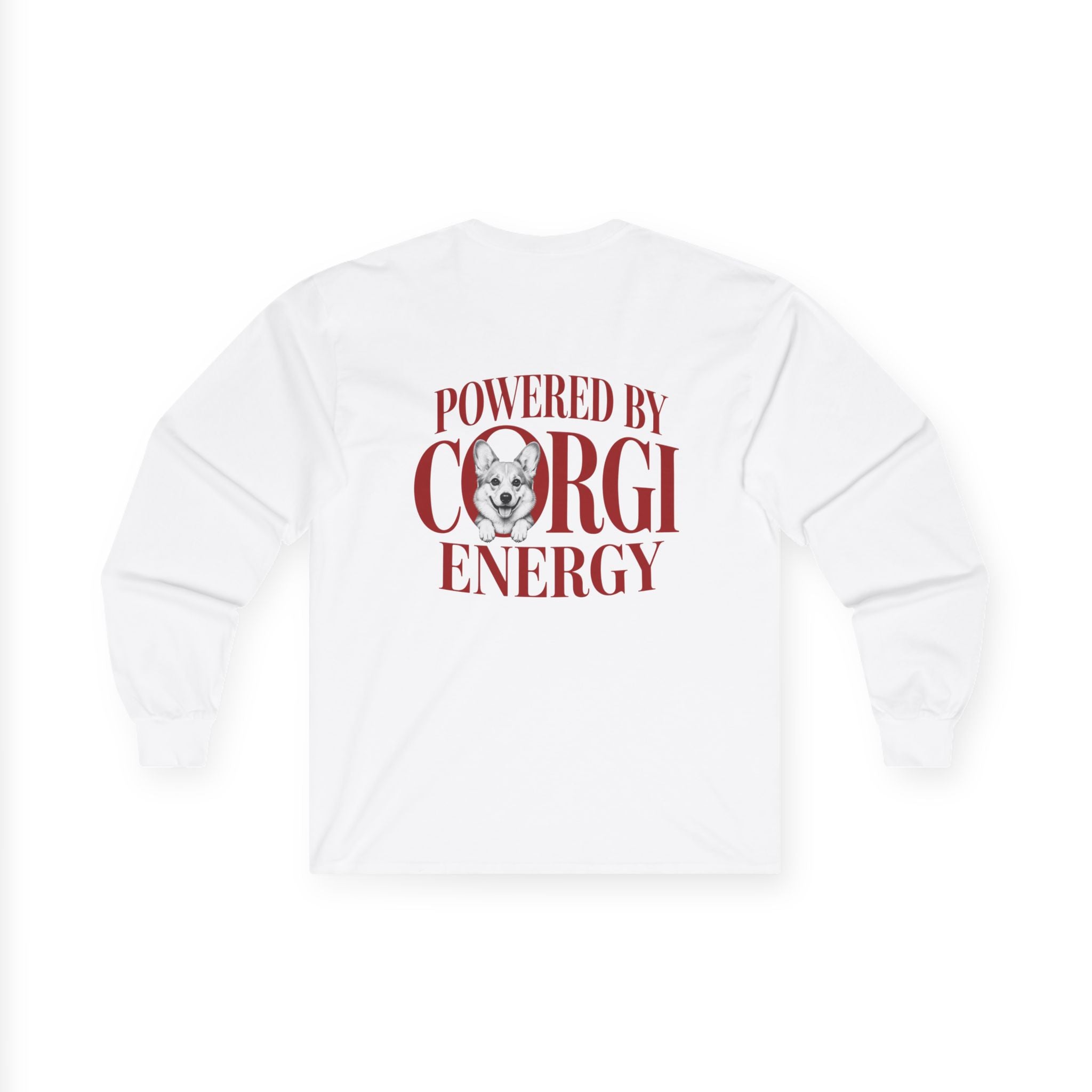 Long Sleeve Tee — "Powered by Corgi Energy"