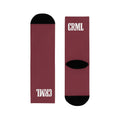 Maroon CRML Sublimation Crew Socks — Custom Graphic Athletic Socks