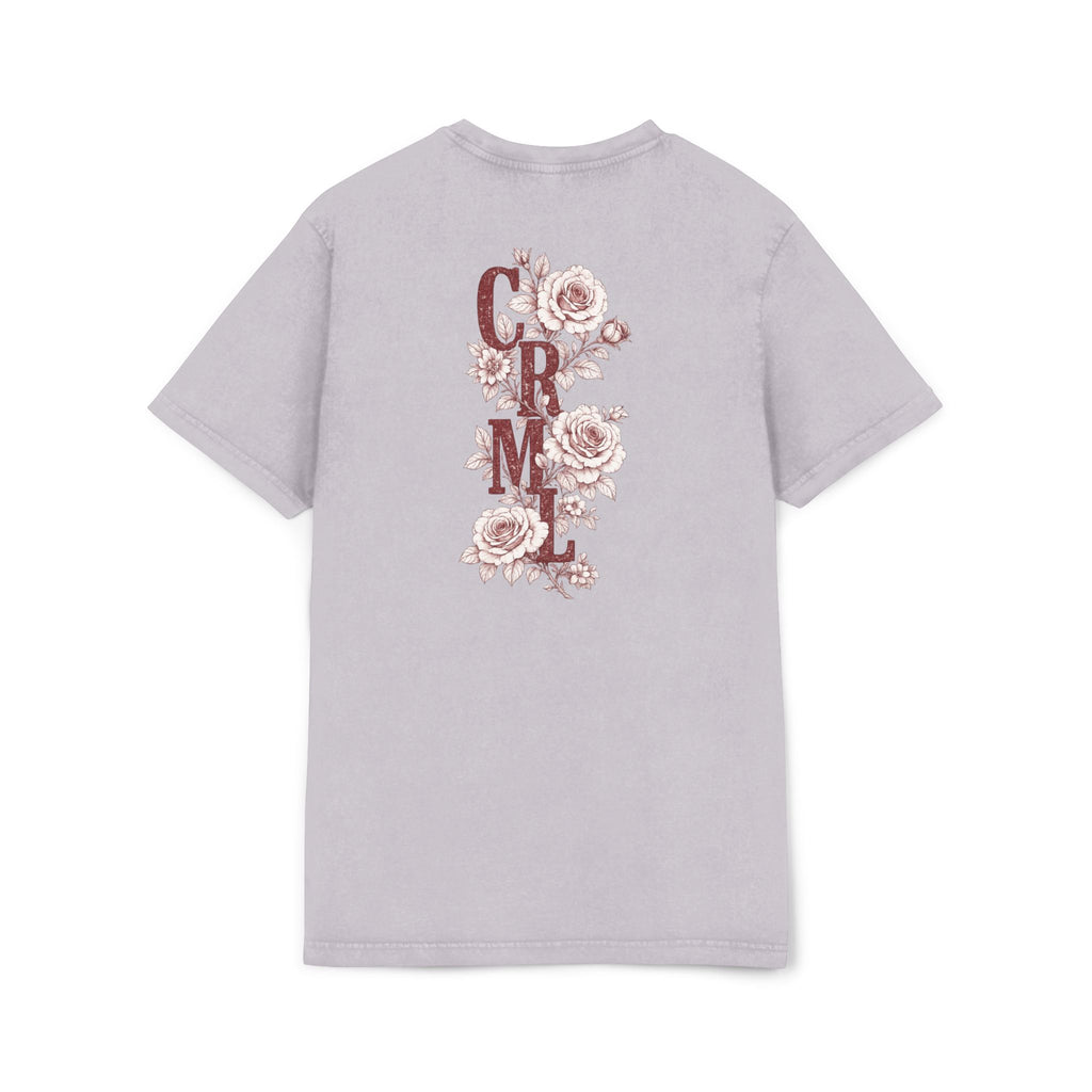 Acid Washed Round Neck Tee