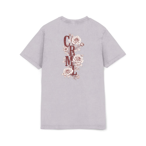Acid Washed Round Neck Tee