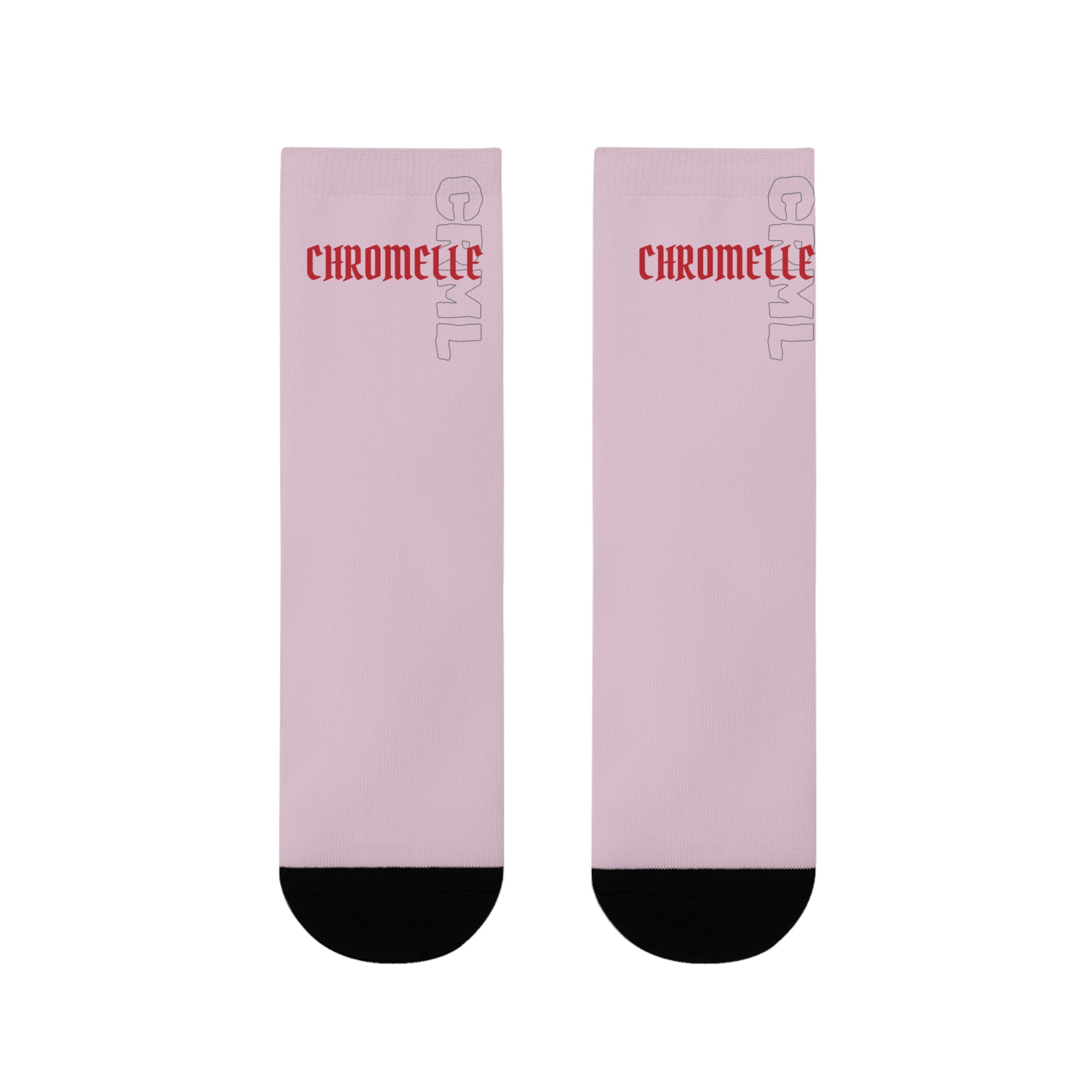 Rare By Nature Pink Sublimation Crew Socks