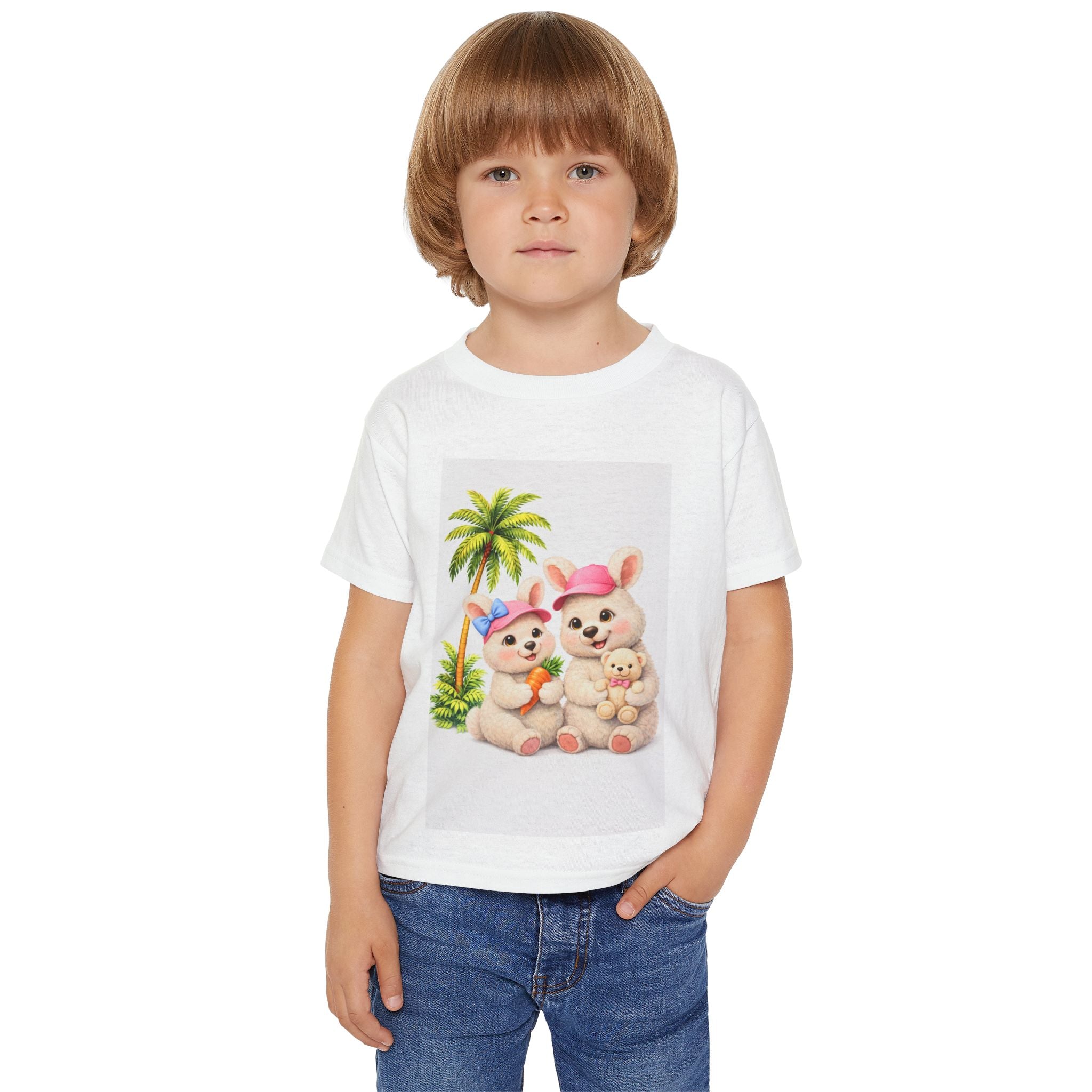 Toddler T-Shirt — Cute Family Bear Beach Scene